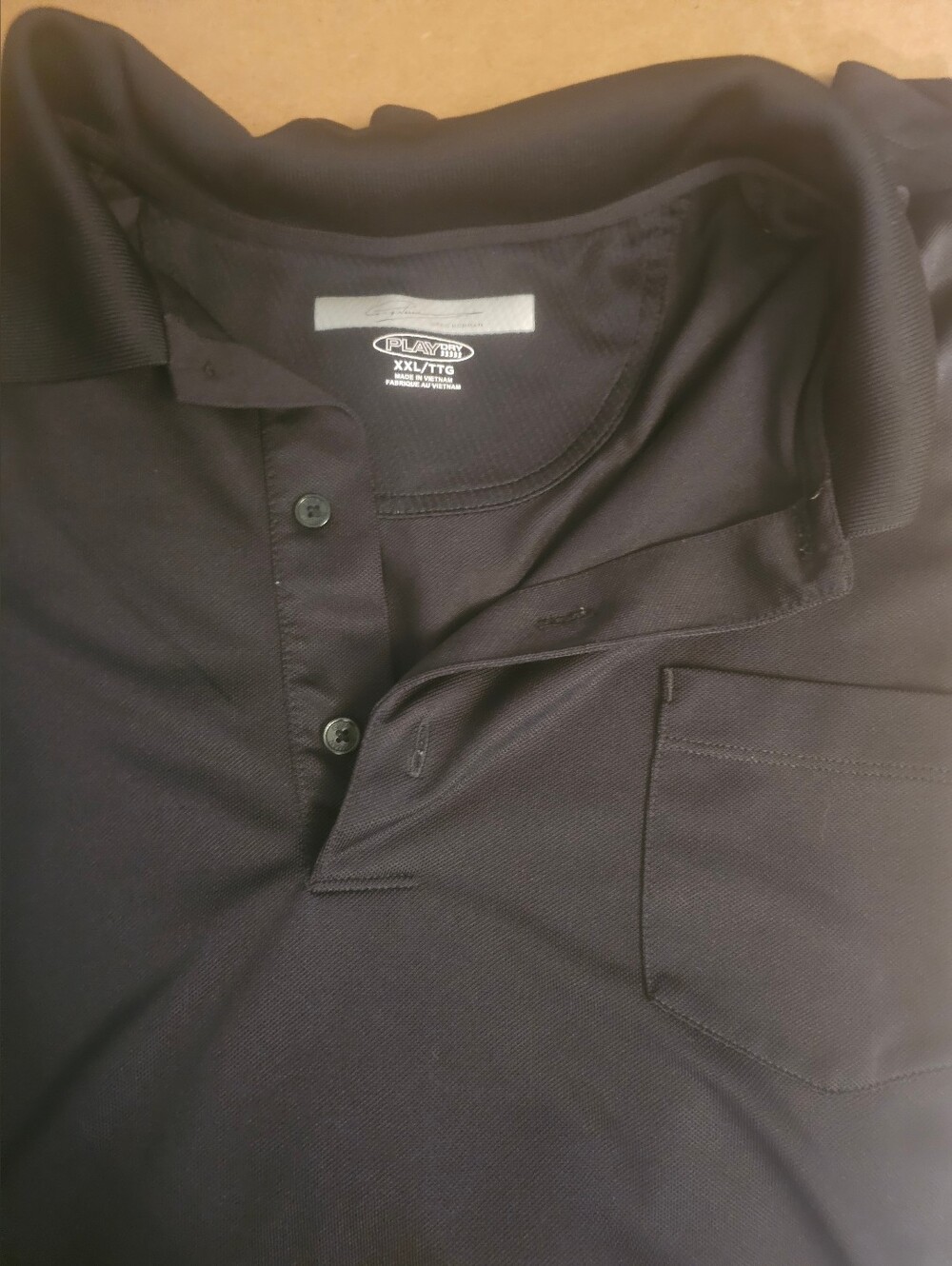 Greg Norman Collection PlayDry moisture wicking black polo shirt XXL
